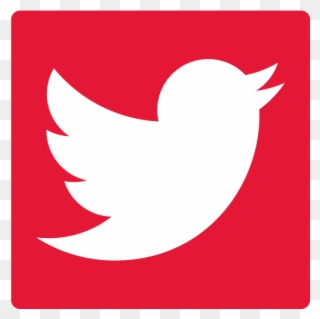 Facebook Twitter Instagram - Twitter Logo Red Background Clipart