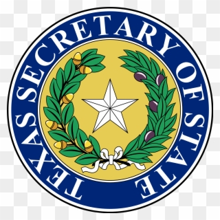 Seal Of Texas Secretary Of State - Voorhees Police Badge Clipart