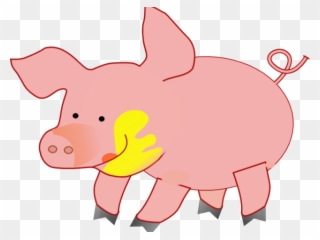 Larger Clipart Piglet - Happy Pig Clipart - Png Download