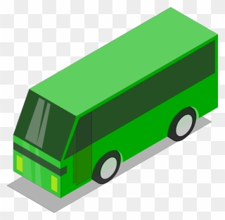 Big Image - Green Bus Clipart - Png Download