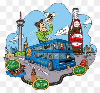 Coach Clipart Bus Terminal - Texas - Png Download