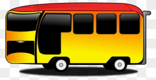 School Bus Yellow Van Transport - Bus Cartoon Transparent Clipart