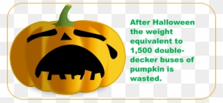 That's The Same As 1,500 Double-decker Buses Of Pumpkins - Sad Jack O Lantern Face Clipart