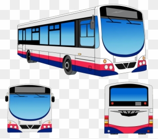 Transit Bus Public Transport Clip Art - Transporte Animado - Png Download