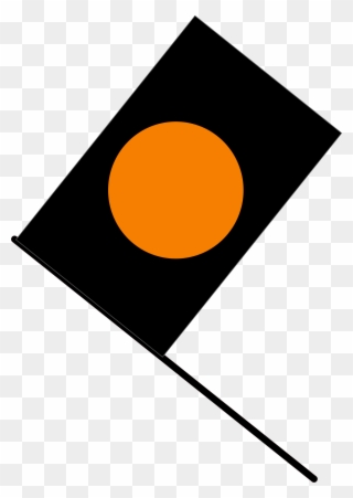 Big Image - Black With Orange Flag Clipart