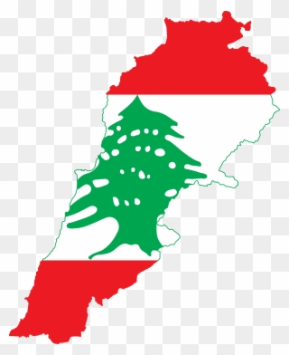 Open - Lebanon Flag Map Clipart