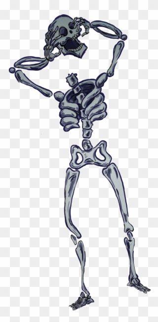 Halloween Skeleton Head Clipart - Esqueleto Halloween Dibujo - Png Download