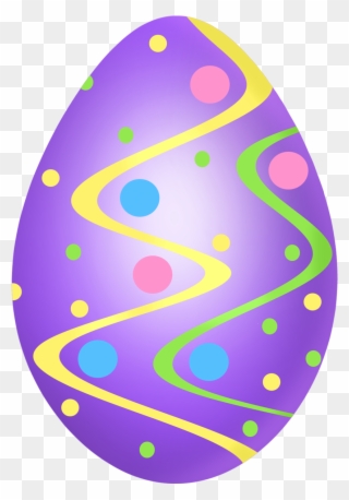Easter Purple Egg Decoration Png Clipart Picture - Decorated Easter Egg Clip Art Transparent Png