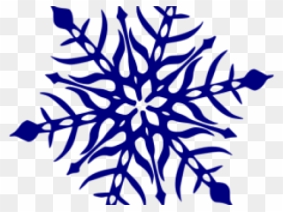 Navy Clipart Snowflake - Transparent Background Blue Snowflake - Png Download