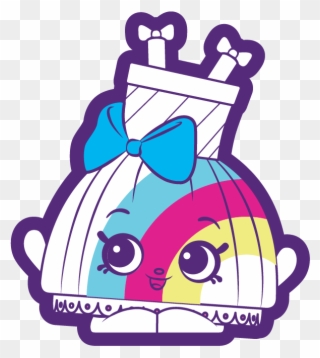 Celeste Rainbow Dress A Rare Shopkin - Dress Clipart