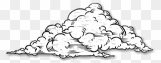 Clouds Clipart Sketch - Clouds Black And White Drawing - Png Download