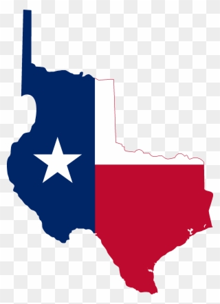 Republic Of Texas Flag Map Clipart
