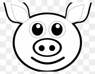 Pig Clipart Outline - Pig Face Colouring Pages - Png Download