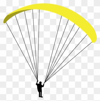 Skydive Drawing Guy - Parachute Drawing Png Clipart
