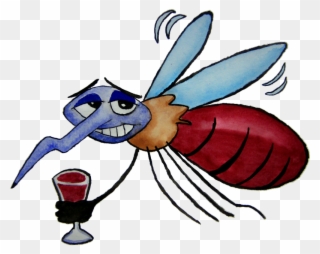 Mosquito Clipart Comic - Drunk Mosquito Cartoon - Png Download