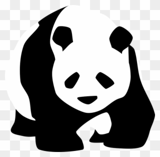Endangered Species On The Rise - Panda Black And White Clipart
