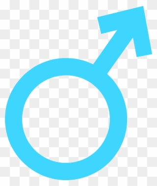 Male Sex Symbol Blue Clipart