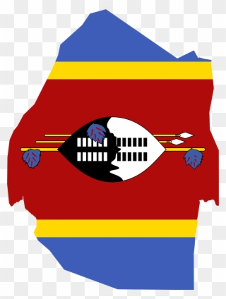 Can You Name/guess Which Country This Is - Swaziland Flag Map Clipart