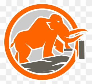 Orange Elephant Logos Wide - Logo Clipart
