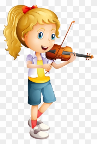 Music Clipart Notebook - Play Violin Clipart - Png Download
