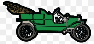 Free Clipart Of A Convertible Green Vintage Car - Ford Model T Clipart - Png Download