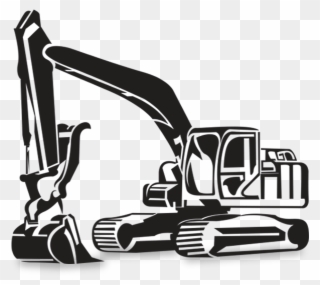 Heavy Vehicles And Off-road Equipment - Excavator Vector Clipart