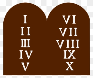 Ten Commandments Oval Car Magnet Clipart