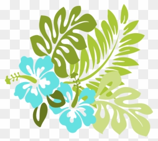 Hibiscus Edit Large Clip Art - Hawaiian Flower Round Ornament - Png Download