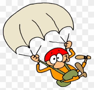 Parachute Pix - Parachuting Cartoon Clipart