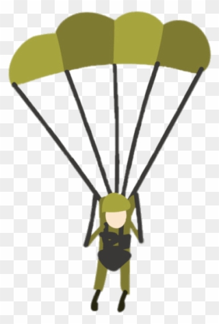 Military Parachute Clipart - Military Paratrooper Clip Art - Png Download