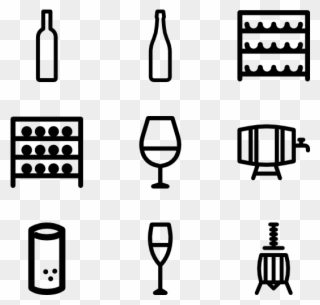 Icons Free Linear Winery Elements - Icon Clipart
