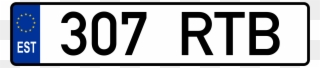 Open - Estonia License Plate Clipart