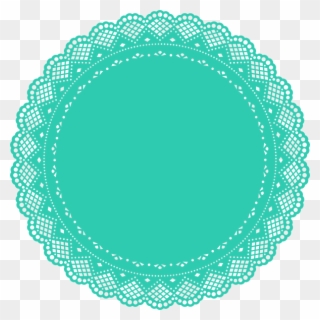 Turquoise Doily Clip Art - Lace Circle Clip Art - Png Download