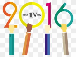 People Hands Holding Colorful 2016 New Year Letters - Hands Holding Letter Png Clipart