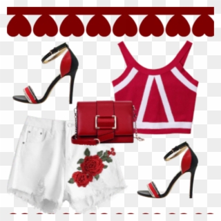 Combination For A Day Out With A Boyfriend - Shades Of Red Clipart
