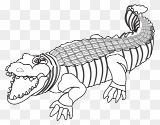 Crocodile Clipart Colour - Crocodile Black And White Png Transparent Png