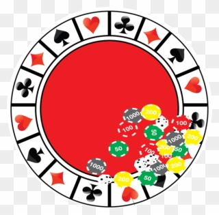 Casino Night 9inch Plate - Circle Clipart