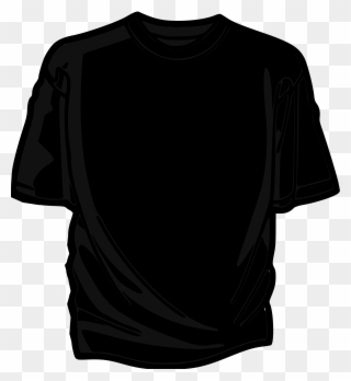 Big Image - Sketch Of A Black T Shirt Clipart