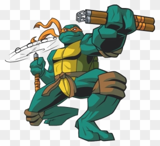 Ninja Tutle Michelangelo- - Michelangelo Ninja Turtles 2003 Clipart