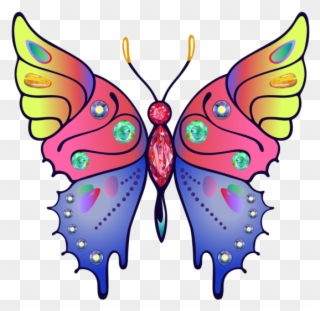 Butterfly Grey Clipart Color - Png Download