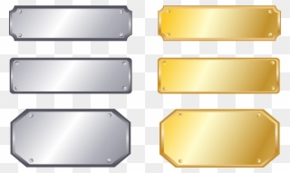 Metal Nameplate Silver Sign - Silver Name Plate Png Clipart