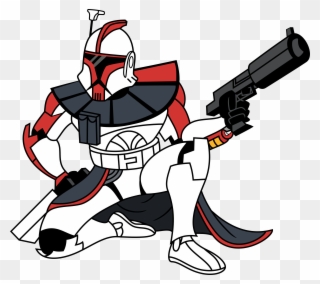Seeing How Small The Boba Fett Blaster Toys Are, They - Star Wars 2003 Clone Trooper Clipart