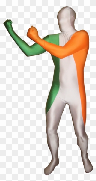 Ireland Morphsuit - Tri Colour Morph Suit Clipart