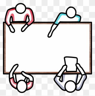 People At Table - Word Clipart