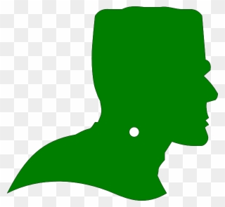 Green Clip Art - Perfil De Un Monstruo - Png Download