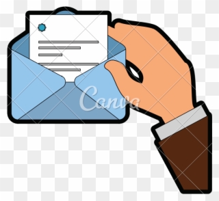 Envelope With Icons By Canva - Icon Clipart