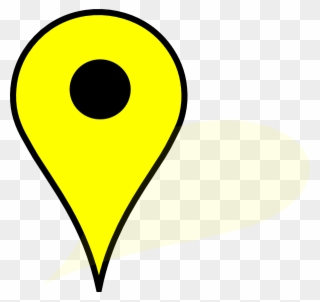 Yellow Google Maps Pin Clipart
