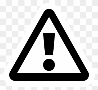 High Contrast Dialog Warning - Early Warning System Icon Clipart