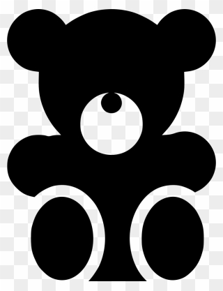 Drawn Teddy Bear Icon - Teddy Bear Png Black Clipart
