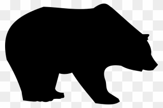 American Black Bear Brown Bear Clip Art - Bear Silhouette Clipart - Png Download